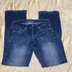 Maurice’s dark wash distressed jeans